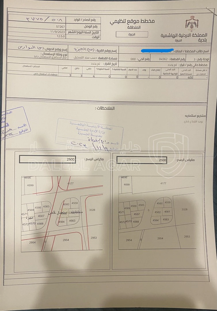 أرض في الجيزة على الشارع الرئيسي من الجيزة بإتجاة ارينبة الغربية - 21,000 دأ - صورة 1